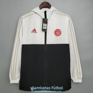 Ajax Chaqueta Rompevientos Black White 2021/2022