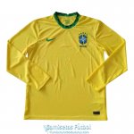 Camiseta Manga Larga Brasil Primera Equipacion 2020/2021