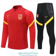 China Sudadera De Entrenamiento Red + Pantalon 2020-2021