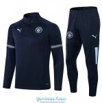 Manchester City Sudadera De Entrenamiento Navy II + Pantalon Navy II 2021/2022