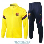 Barcelona Chaqueta Yellow + Pantalon 2020-2021