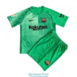 Camiseta Barcelona Ninos Portero Green 2021/2022