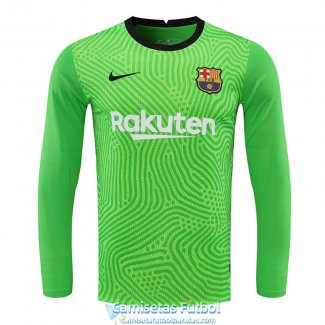 Camiseta Manga Larga Barcelona Portero Green 2020/2021