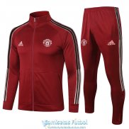 Manchester United Chaqueta Red + Pantalon Red 2020/2021