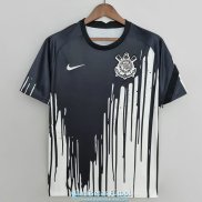 Camiseta Corinthians Pre Match Black White 2022/2023