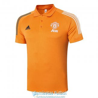 Camiseta Manchester United Polo Orange 2020-2021