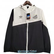 Santos FC Chaqueta Rompevientos White Black 2020-2021