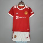 Camiseta Manchester United Ninos Primera Equipacion 2021/2022