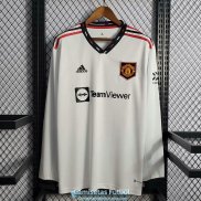 Camiseta Manga Larga Manchester United Segunda Equipacion 2022/2023
