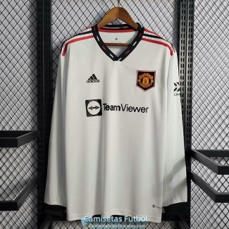Camiseta Manga Larga Manchester United Segunda Equipacion 2022/2023