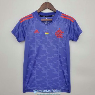 Camiseta Mujer Flamengo Pride Blue 2021/2022