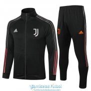 Juventus Chaqueta Black Silver + Pantalon 2020/2021