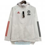 Manchester United Chaqueta Rompevientos White Black Red 2020-2021