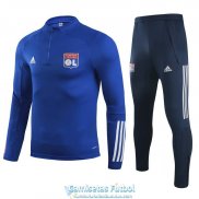 Olympique Lyonnais Sudadera De Entrenamiento Blue + Pantalon 2020-2021