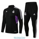 Real Madrid Sudadera De Entrenamiento Black I + Pantalon Black I 2022/2023