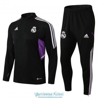 Real Madrid Sudadera De Entrenamiento Black I + Pantalon Black I 2022/2023