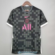 Camiseta PSG Black Grey Pink 2021/2022