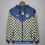 Club America Chaqueta Rompevientos Yellow Blue Plaid 2021/2022