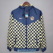 Club America Chaqueta Rompevientos Yellow Blue Plaid 2021/2022