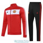 Manchester United Chaqueta Red White + Pantalon 2020/2021