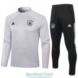Alemania Sudadera De Entrenamiento Light Grey + Pantalon 2020-2021