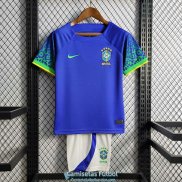 Camiseta Brasil Ninos Segunda Equipacion 2022/2023