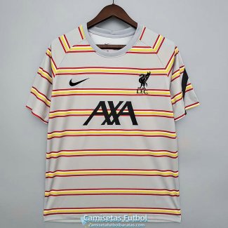 Camiseta Liverpool Training Grey Stripes 2021/2022