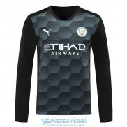 Camiseta Manga Larga Manchester City Portero Black 2020/2021