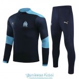 Olympique Marseille Sudadera De Entrenamiento Navy + Pantalon 2020-2021