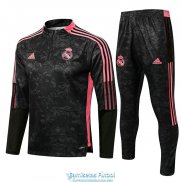 Real Madrid Sudadera De Entrenamiento Black Pink + Pantalon 2021/2022